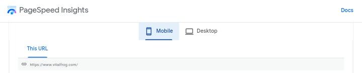 Desktop and mobile version - PageSpeed Insight.