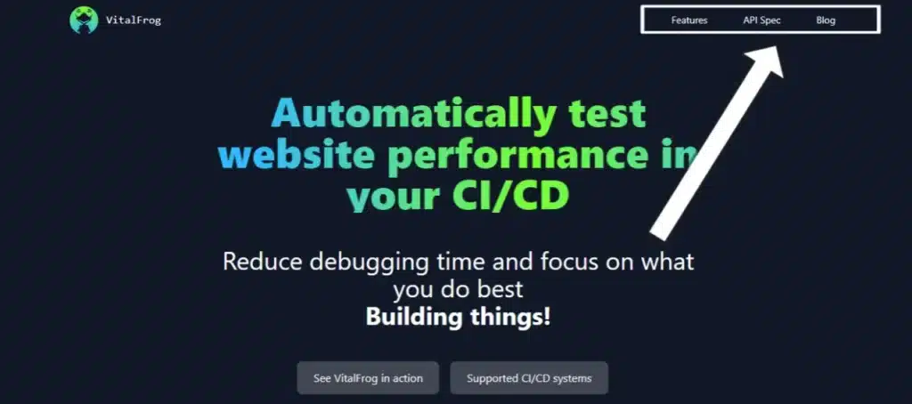 Web Performance Optimization Process. How To Improve The Overall Performance Of Your Website. 5 vitalfrog navigation