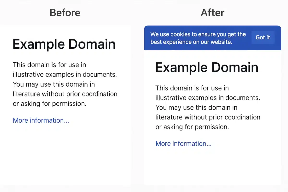 Screen shift before & after screen shift before after