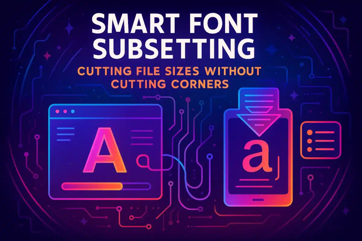 smart font subsetting cutting file sizes=